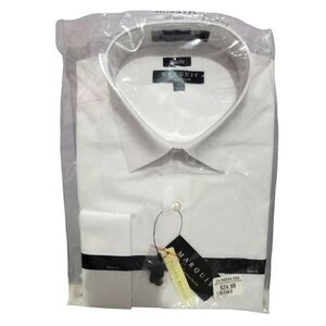 Men Long sleeve white slim fit formal shirt